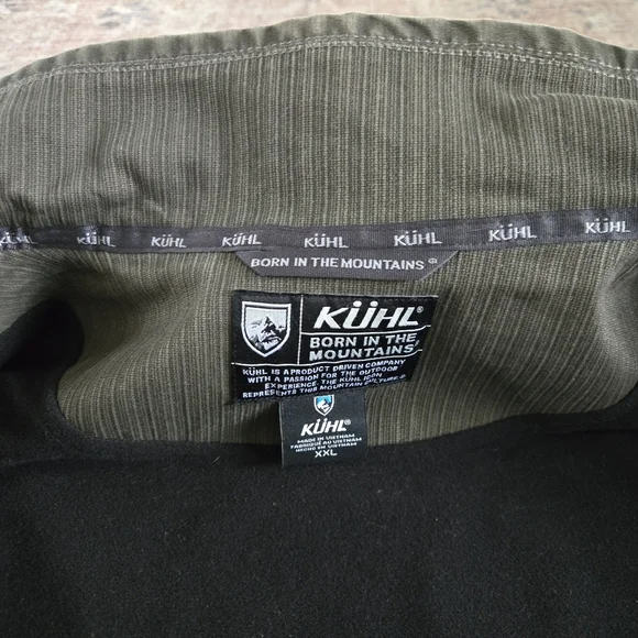 Kuhl Burr Jacket Mens XXL Gray Olive Green Zip-up Waxed Canvas Gunmetal Sty 1052 - Picture 9 of 13